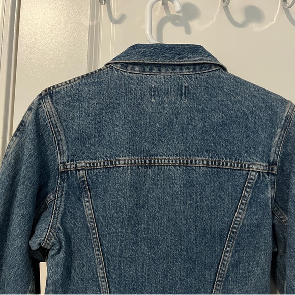 AGOLDE Balloon Curved Sleeve Denim Mini Dress Size 2 - Picture 10 of 14